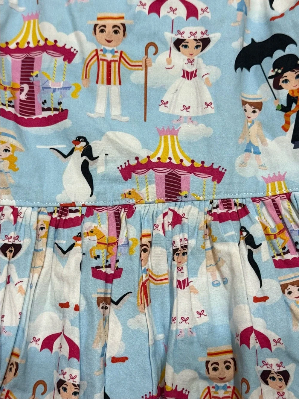 Mary Poppins Girls Sleeveless Smocked Tank Top Disney